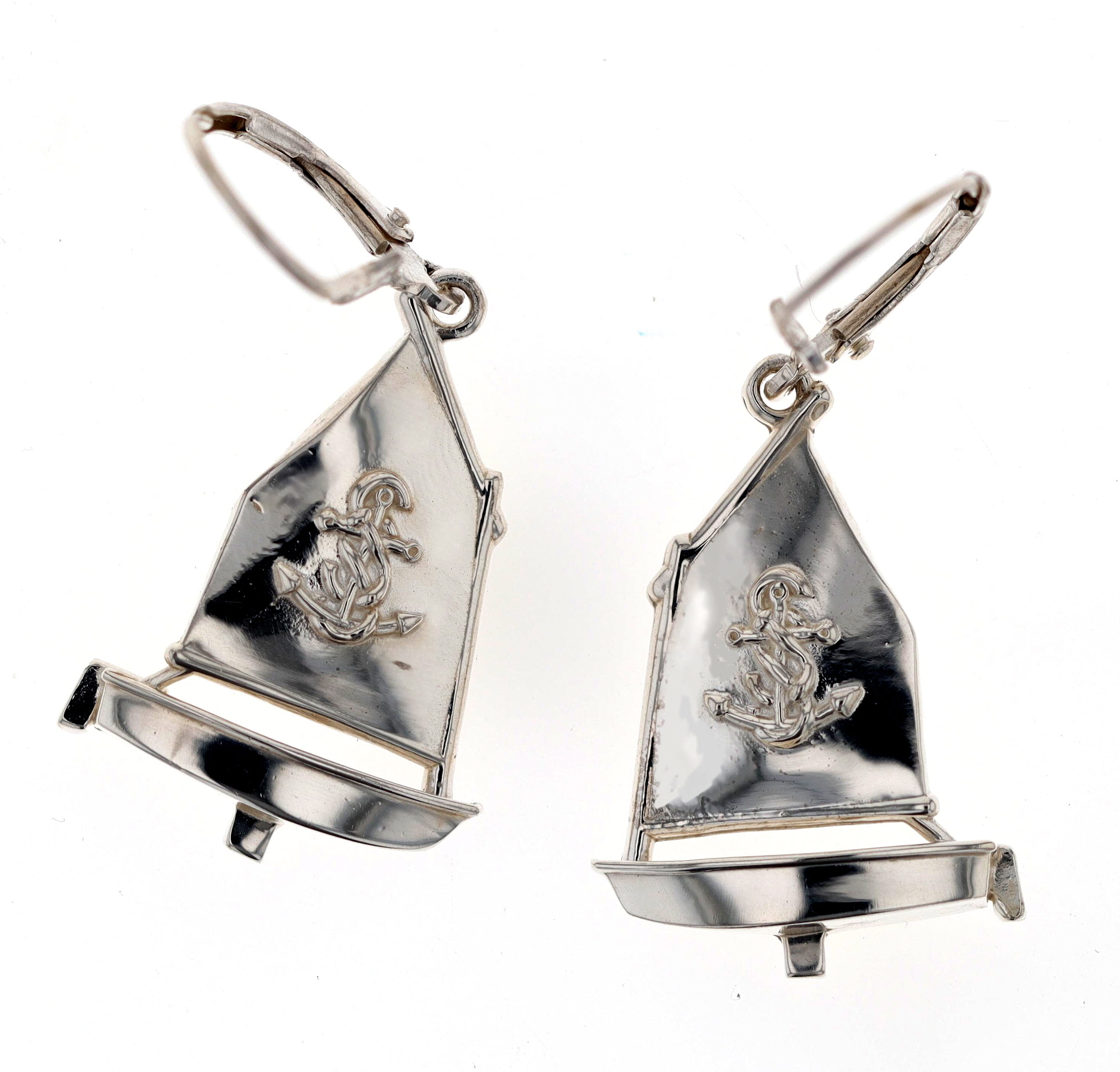 Salty Sister's Anchor Pram Earrings with Leverbacks