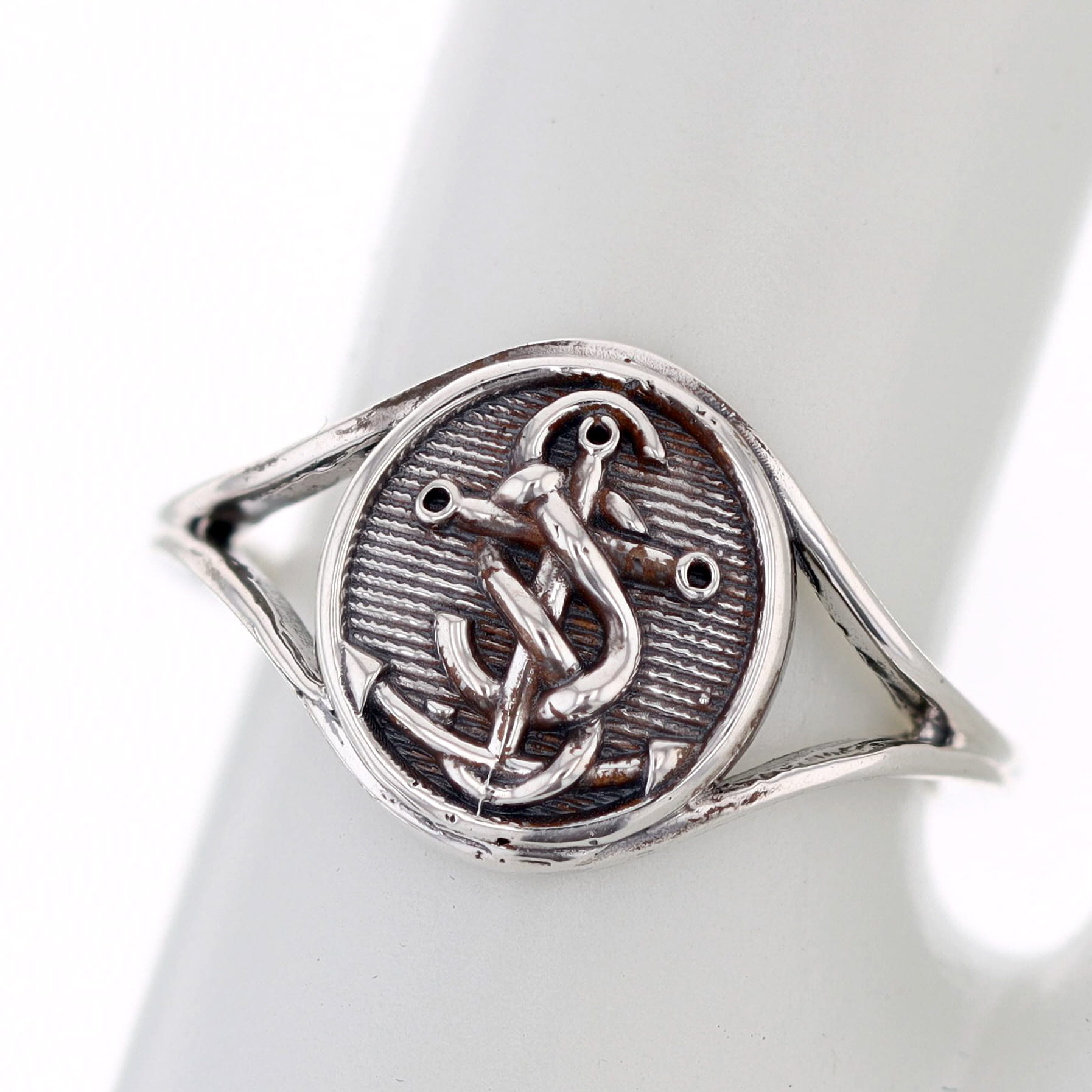 Salty Sister's Antique Finished Button Ring