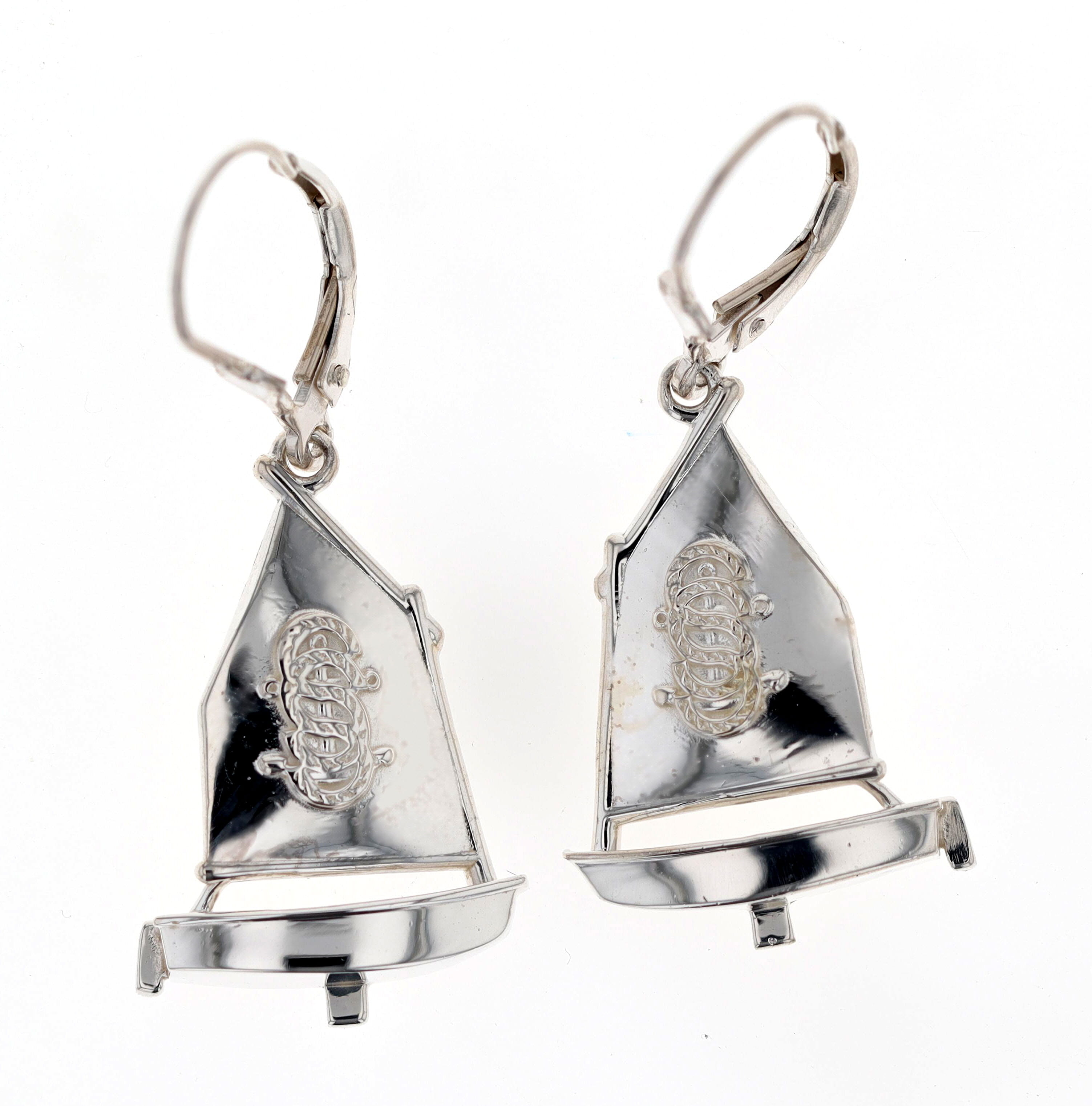 Salty Sister's Rope Anchor Pram Earrings with Leverbacks