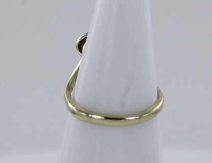 Lady's 10K Yellow Gold Ring with 3 diamonds size 4.5