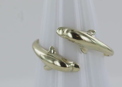 14KY Adjustable Dolphin Ring